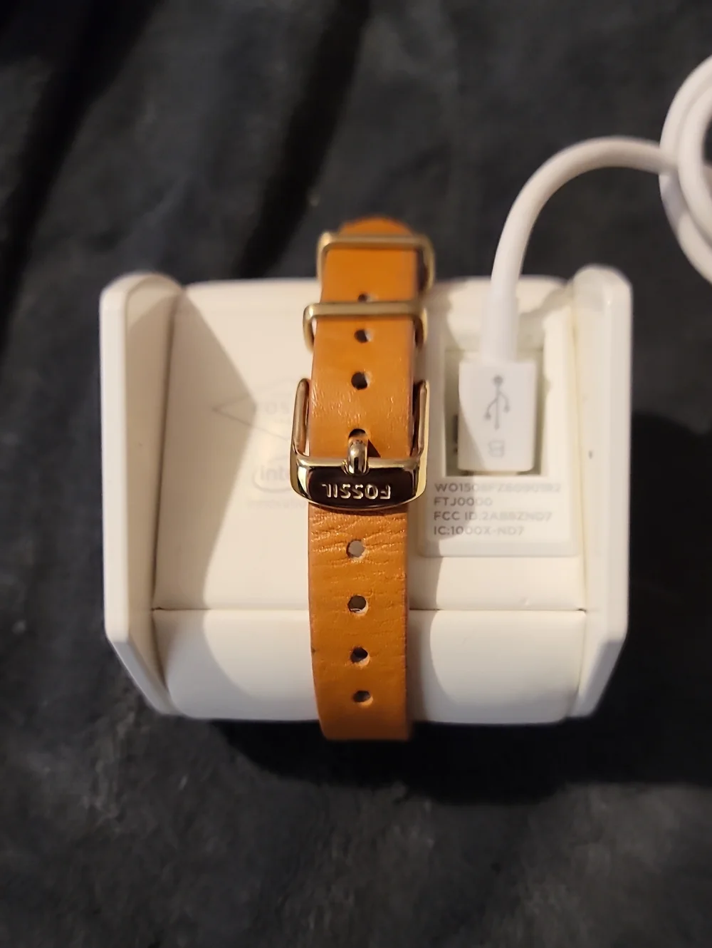 Fossil Q Dreamer Smart Band Activity Tracker Gold Tan Leather Band With‎ Charger
